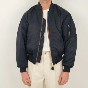 MA1 NYLON BOMBER JACKET - NAVY